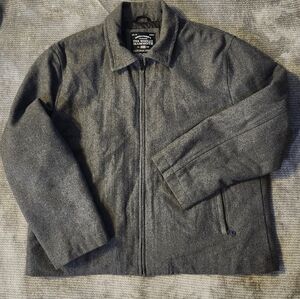 Steve & Barry's The Wooly Mammoth Coat Size XXXL Wool Blend Heather Gray, Zipper